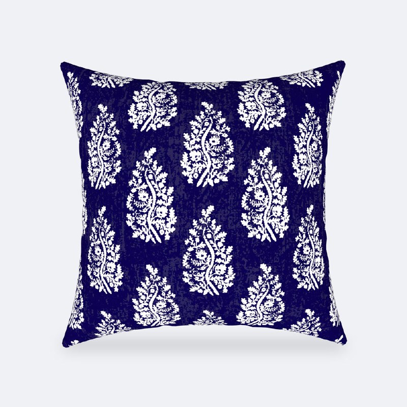 Throw Pillow 18 x 18 - Blue Feather