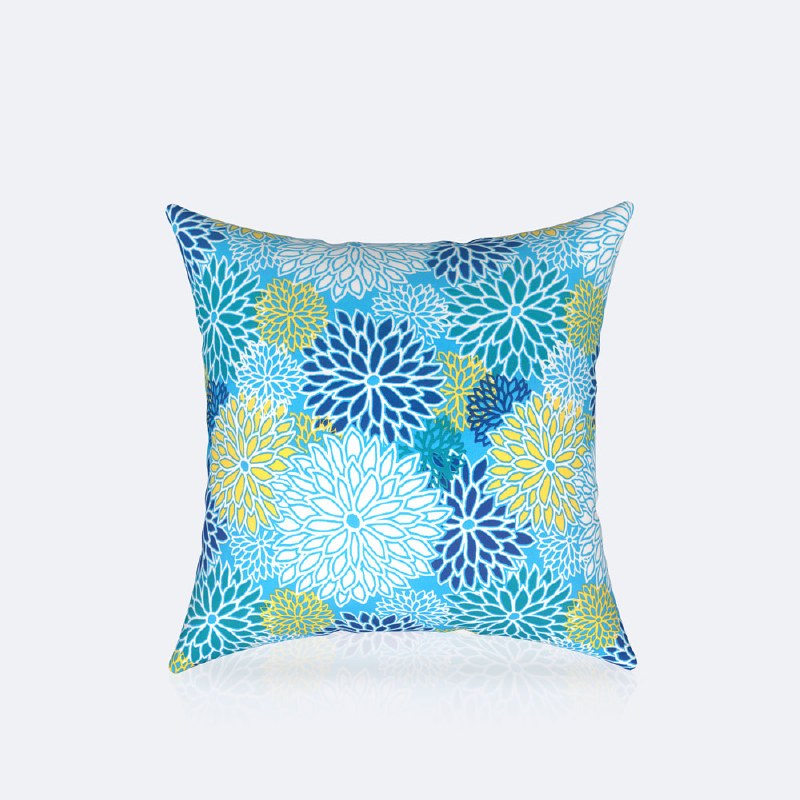 Throw Pillow 18" x 18"- Blue Lotus