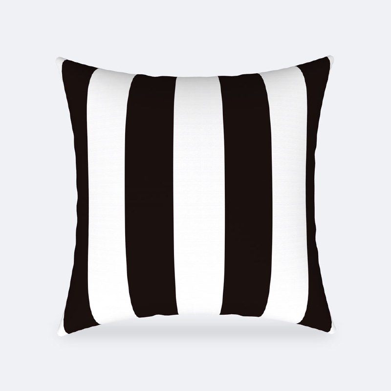 Throw Pillow 18 x 18 - Black Stripe