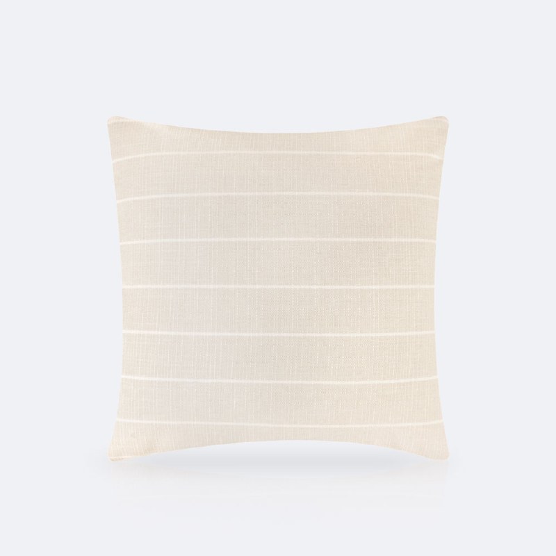 Throw Pillow 18 x 18 - Grey w/ White Stripes