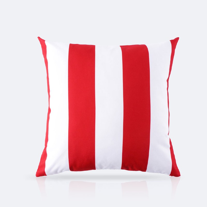 Throw Pillow 18 x 18 - Red Stripe