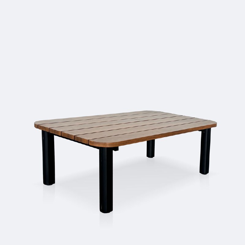 Rumi Coffee Table - Woodlook Black Frame