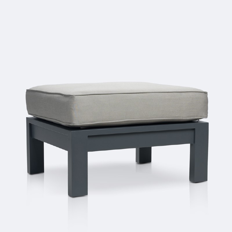 Shoreline Ottoman - Dark Grey Frame, Spectrum Dove Cushion