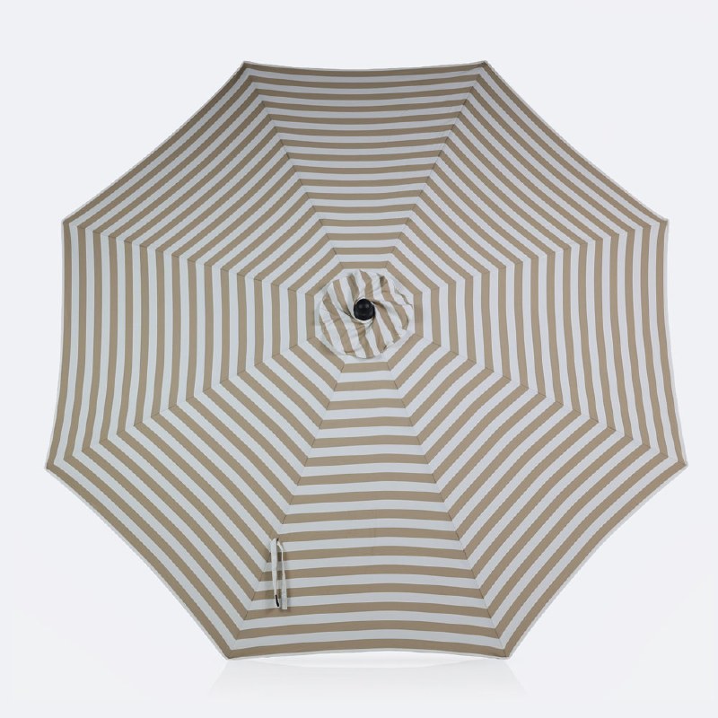 10' Auto Tilt Umbrella - DotBella Cabana Beige