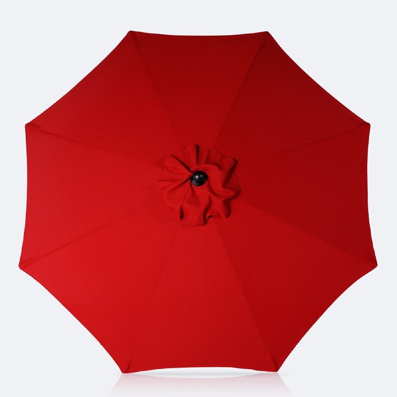 10' Auto Tilt Umbrella - DotBella Classic Red