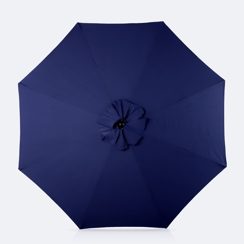 10' Auto Tilt Umbrella - DotBella Midnight Navy Blue
