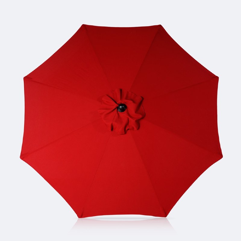 9" Auto Tilt Umbrella - DotBella Classic Red