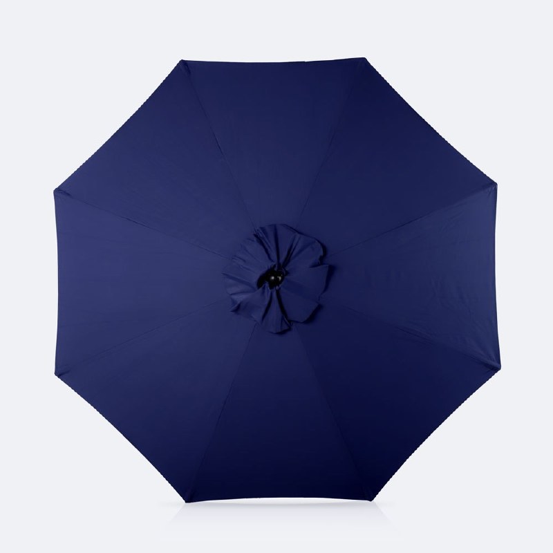 9' Auto Tilt Umbrella - DotBella Midnight Navy Blue