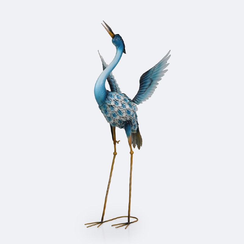 Metal Garden Crane - Aqua