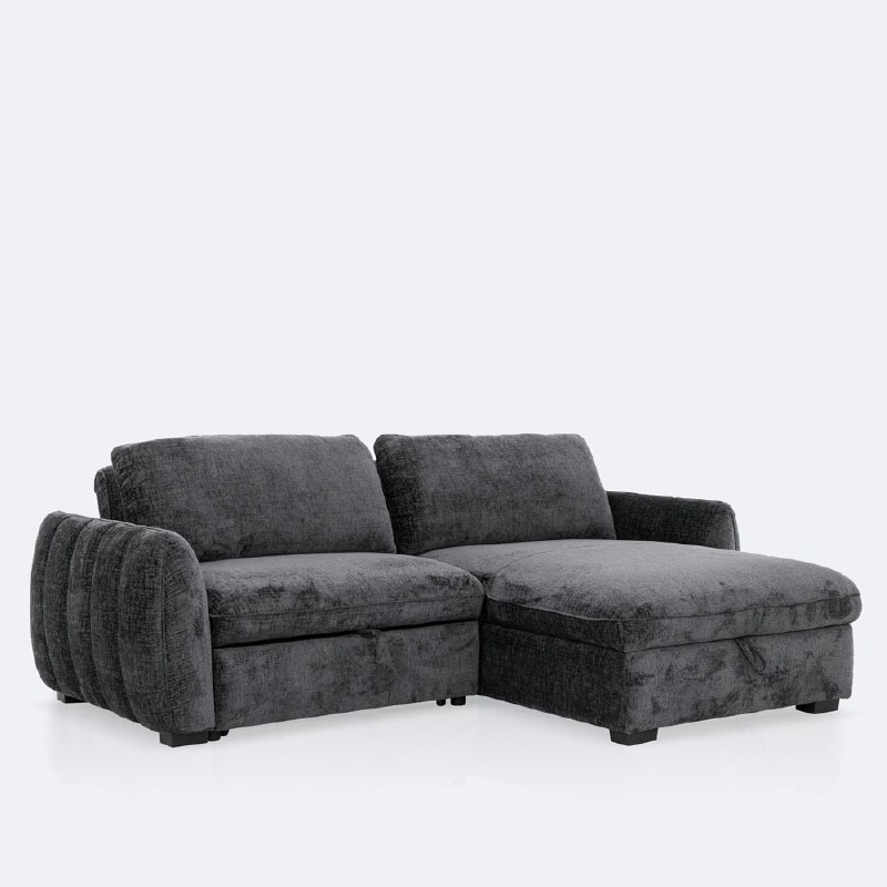 Albus Loveseat Sectional Sleeper - Charcoal