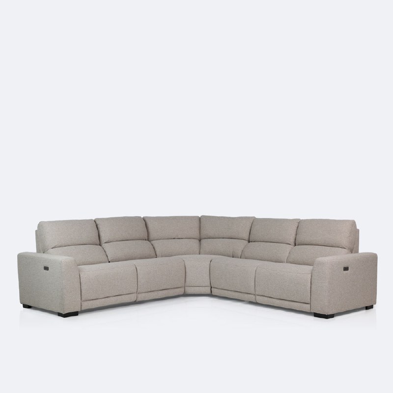 Barrett Power Reclining Sectional - Smokey Taupe