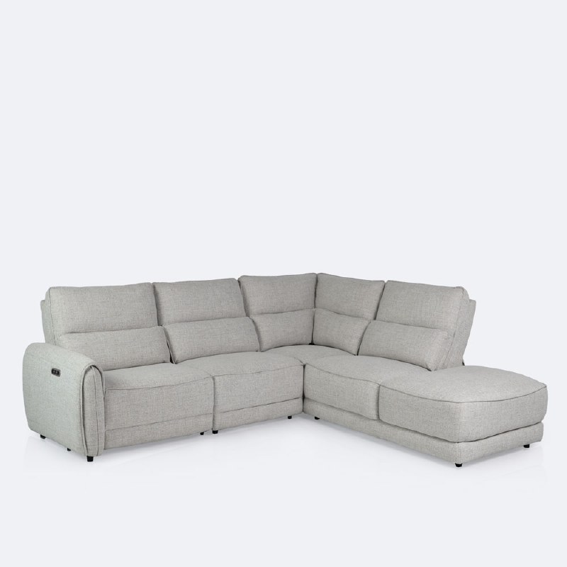 Graham Right Hand Facing Power Reclining Sectional - Weave Beige