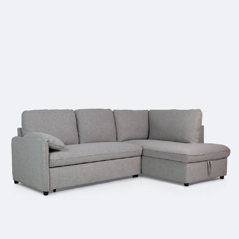 Maddox Right Hand Facing Sleeper Sectional with Storage Chaise - Grey