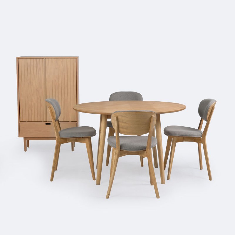 Dining Set- Table, 4 Chairs &amp; Cabinet