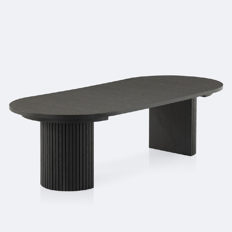 Transformer Table - Round - Smoked Hickory - Seats up to 10