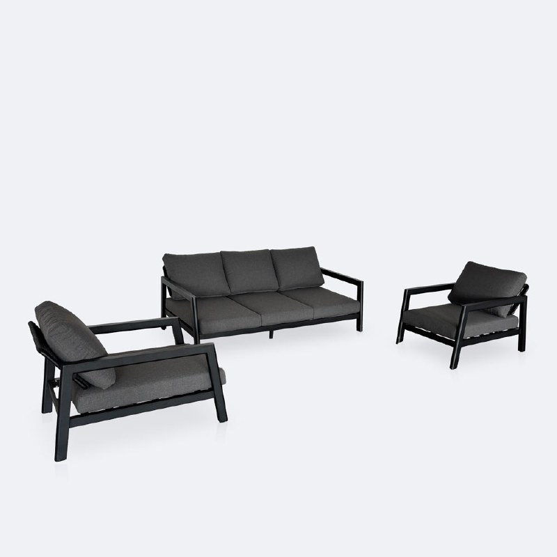 Switch Conversation Set  -Black Frame / Dotbella Thunder Grey Cushion