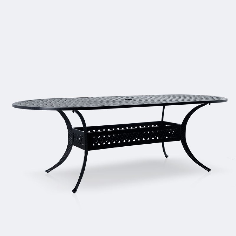 Weave 42&quot;x86&quot; Oval Dining Table- Black Tippet