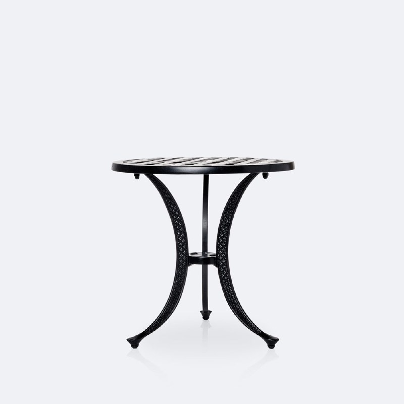 Weave 21&quot; Round Side Table - Black Tippet