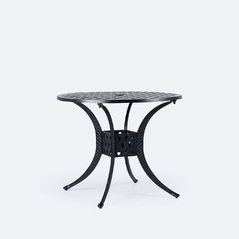 Weave 36" Round Dining Table- Black Tippet