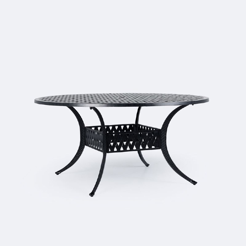 Weave 60&quot; Round Dining Table- Black Tippet
