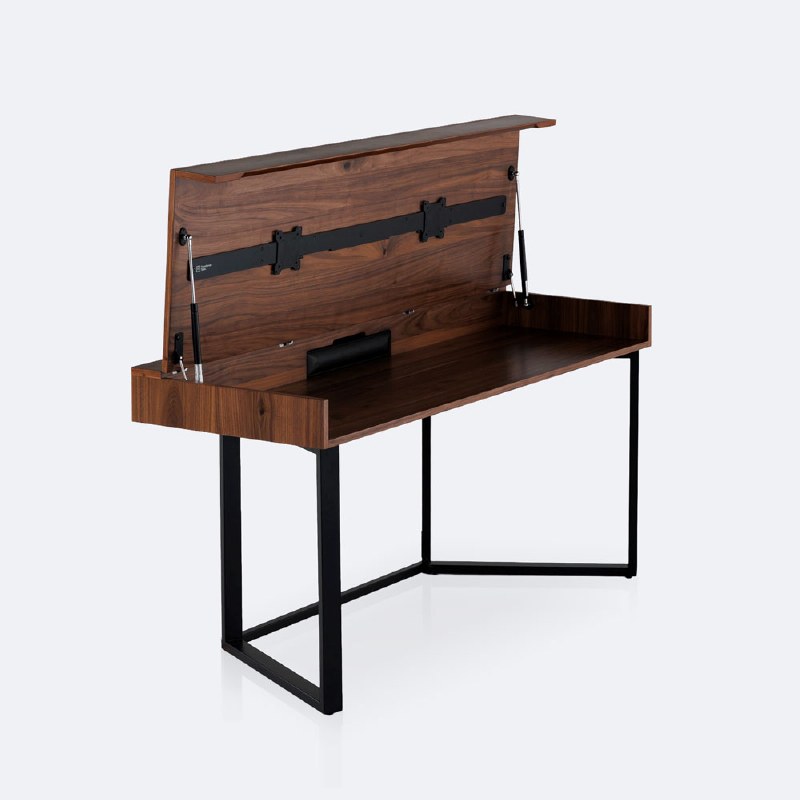 Transformer Table to Desk - Royal Walnut & Black
