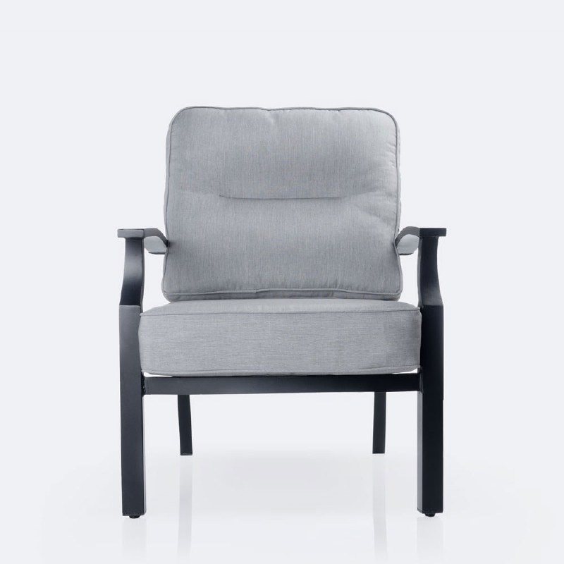 Belvedere Aluminum Club Chair - Black