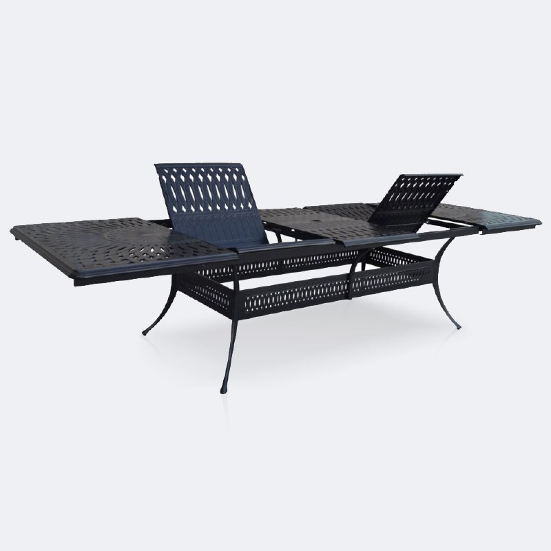 Breeze Large Extendable Dining Table - Black Tippet