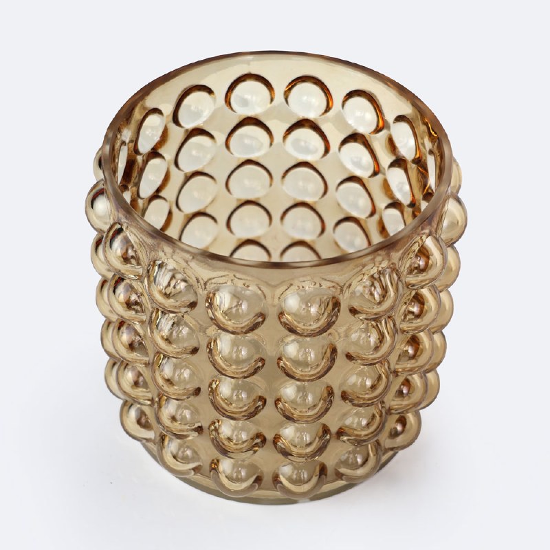 Bubble Glass Vase - Taupe