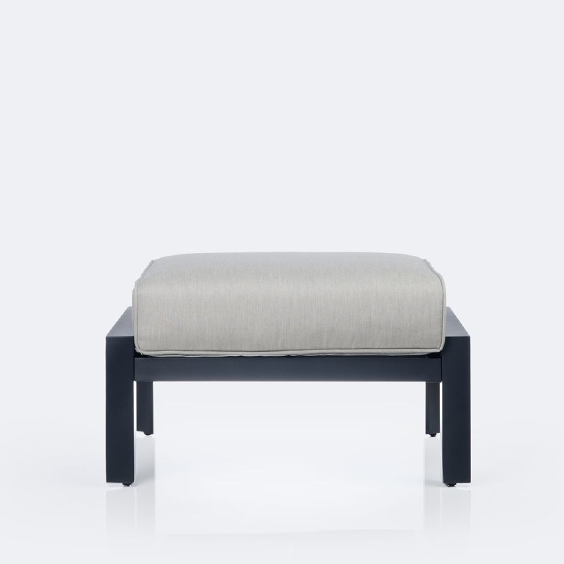 Eros Ottoman, Black Frame, Sand Cushions
