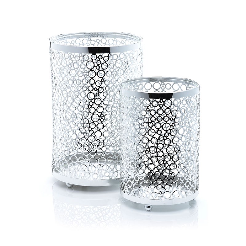 Metal with Glass Candleholder