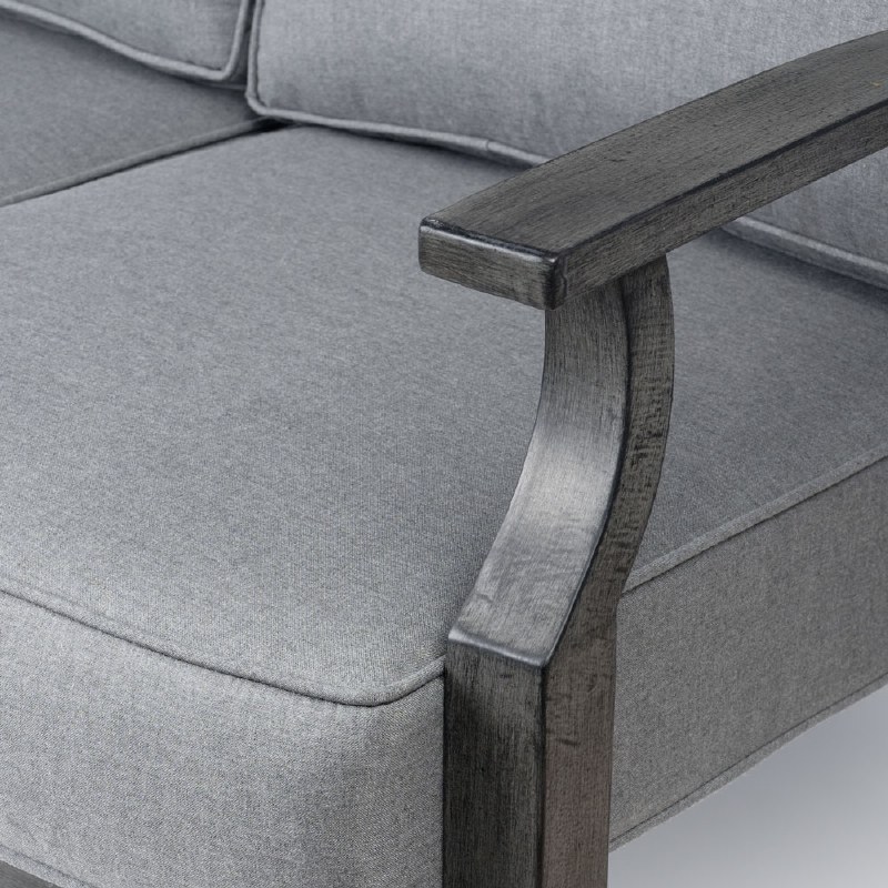 Belvedere Aluminum Sofa - Brushed Grey