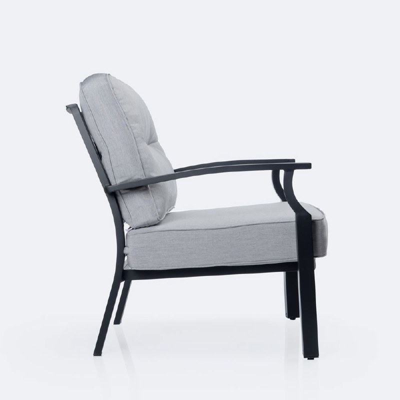 Belvedere Aluminum Club Chair - Black
