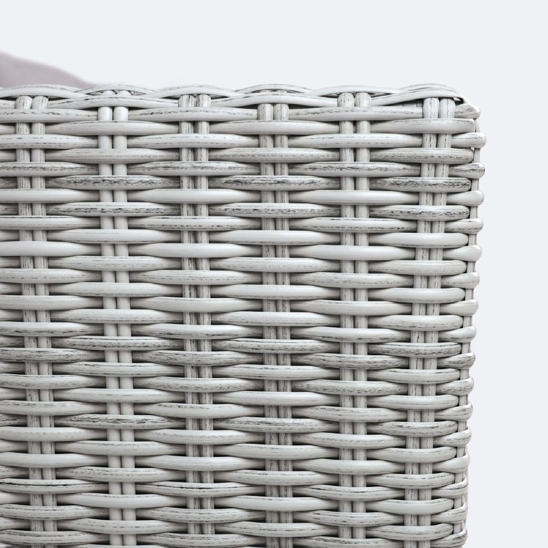 Driftwood Sofa - Light Grey Wicker/Iron Grey Cushion