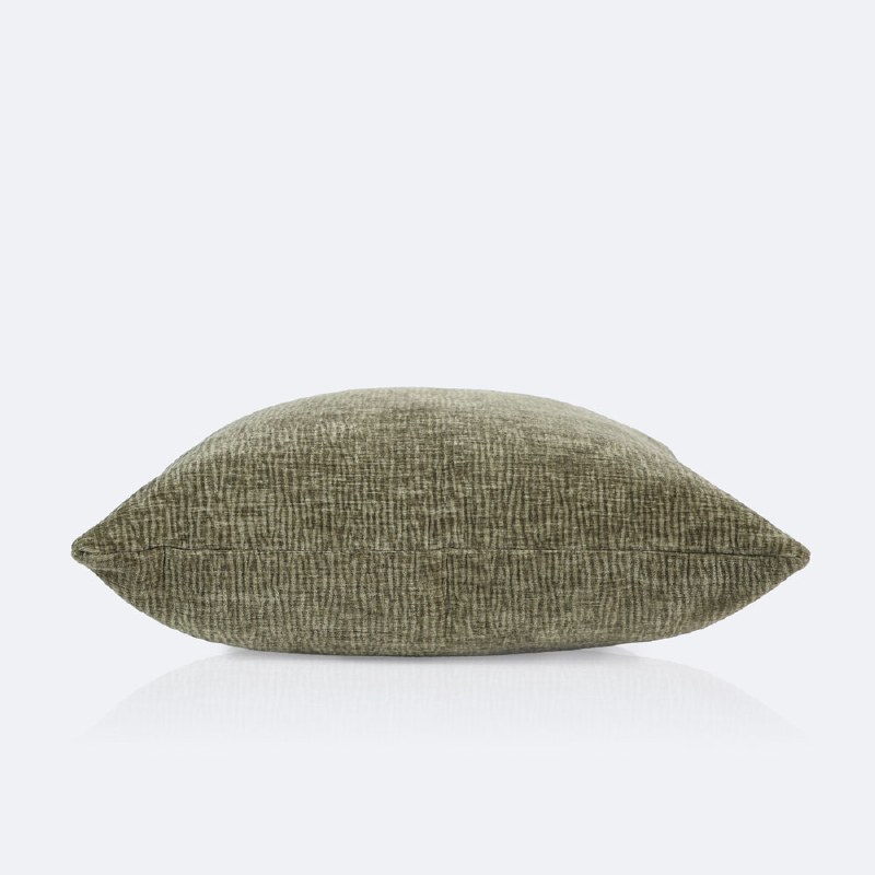18"x18" Throw Pillow - Olive Velvet