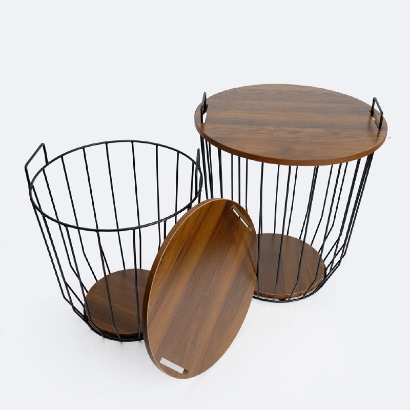 Storage Table - Wood Look Top - Large