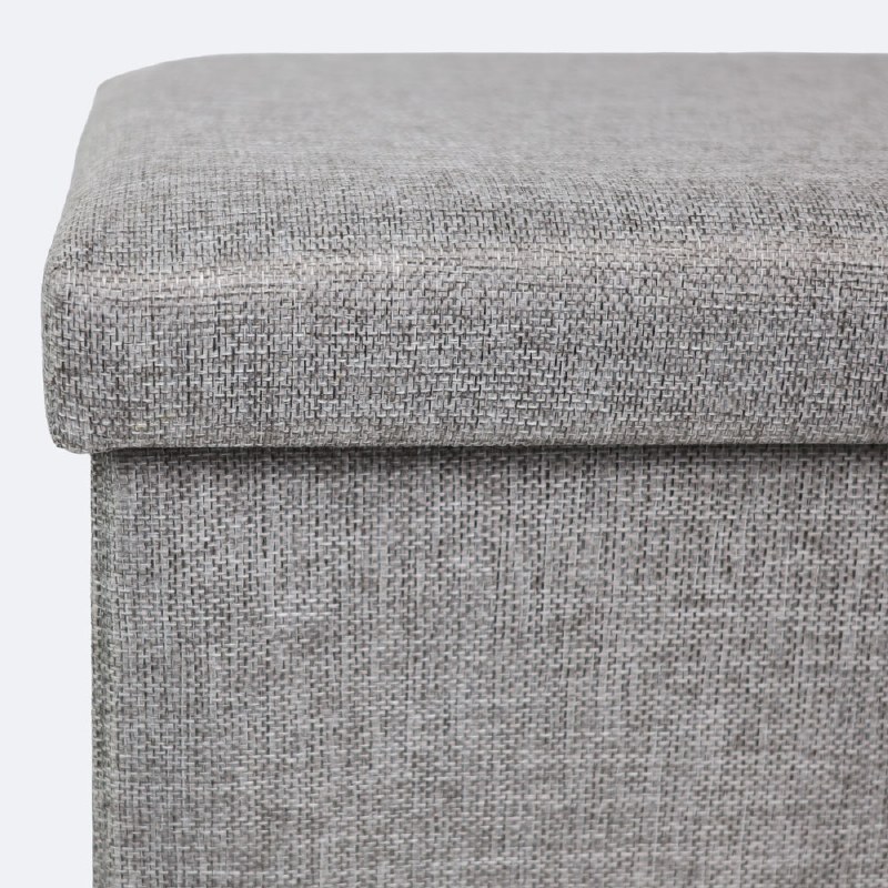 Wilson Collapsible Storage Pouf - Grey