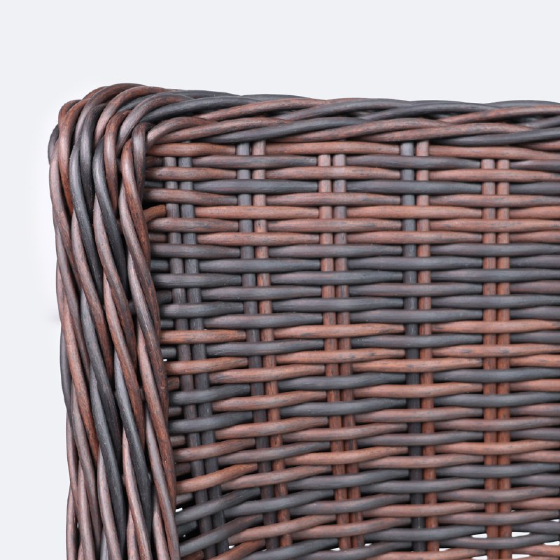 Willow Dining Armchair - Brown Mixed Wicker/Sand Cushion