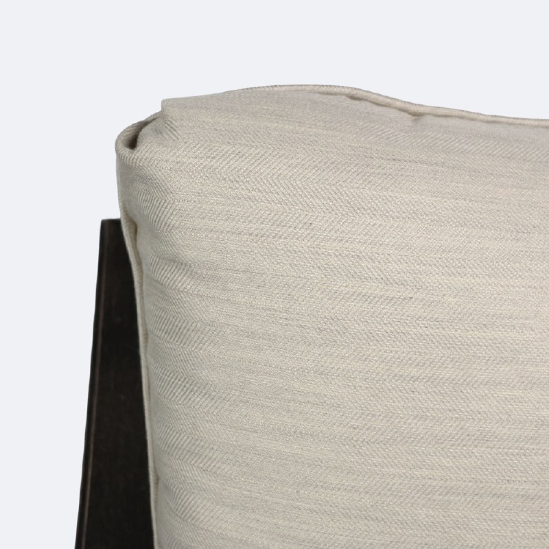Riviera Rocker Club Chair - Brushed Mahoganny Frame/Cream Cushion