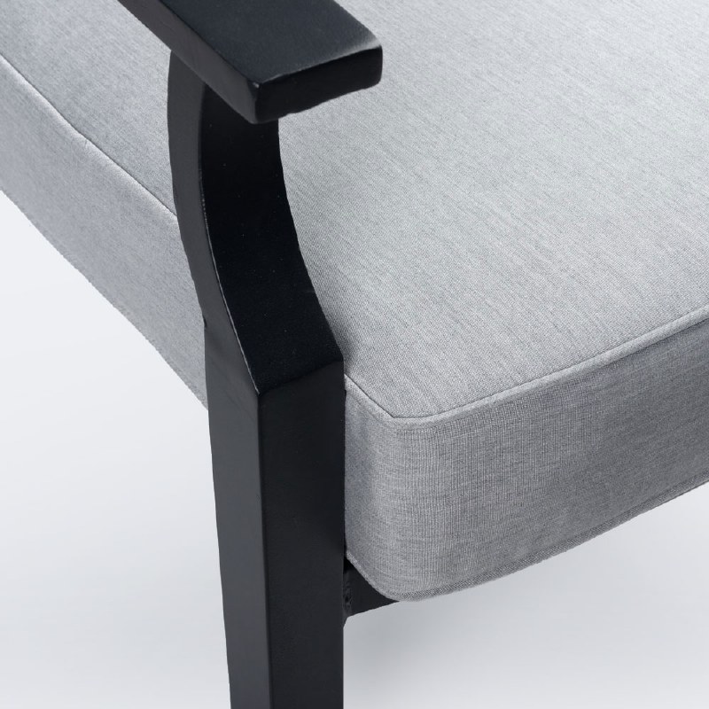 Belvedere Aluminum Club Chair - Black