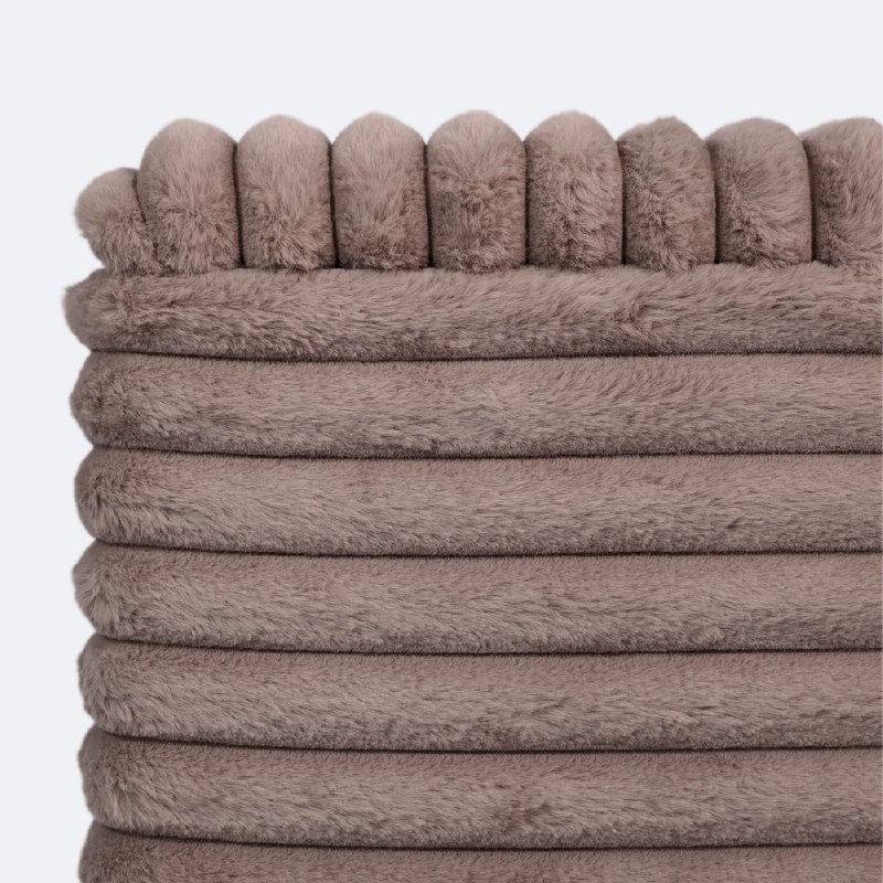 Cozy Storage Ottoman - Taupe