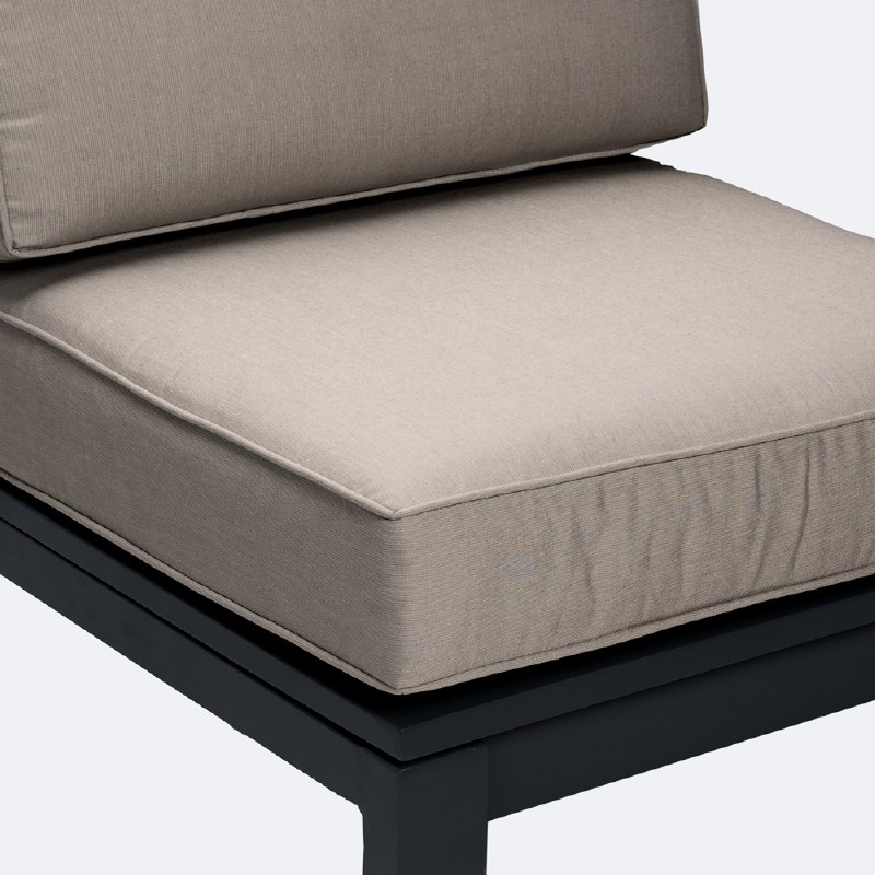 Shoreline Side Chair - Black Frame, Cast Shale Cushions