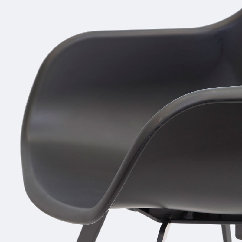 Ghost Dining Set -4 Seats - Black& White