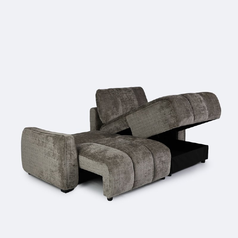 Hendrix Reversible Sleeper Sectional - Cremona Grey