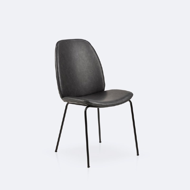 Wilma & Carmen Dining Set -4 Seats - Black& Oak