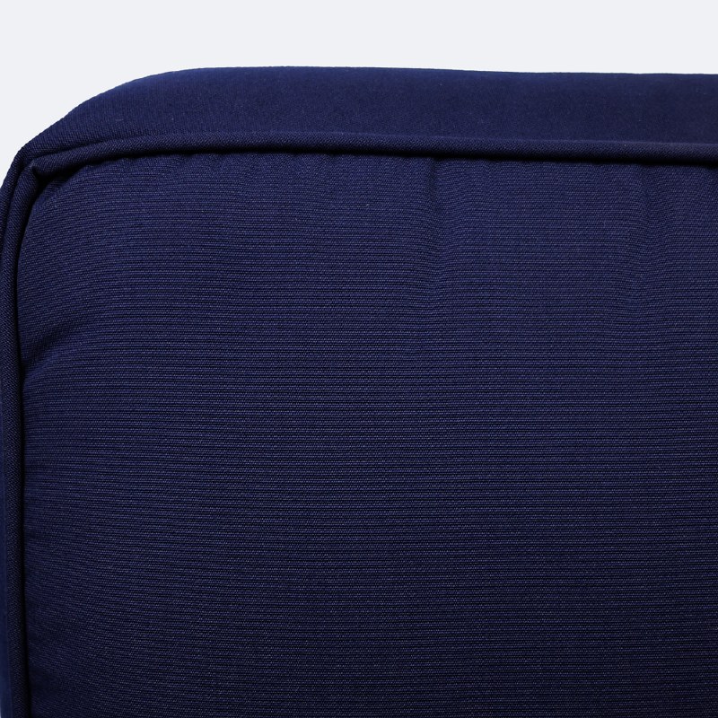 Bayside Swivel Club Chair - Mixed Beige Wicker/Sunbrella Canvas Navy Cushion