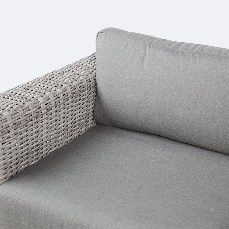 Driftwood Sofa - Light Grey Wicker/Iron Grey Cushion