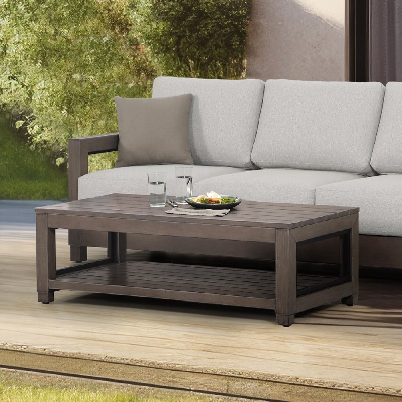 Denver Coffee Table – Brushed Taupe Frame