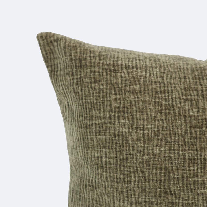 18"x18" Throw Pillow - Olive Velvet