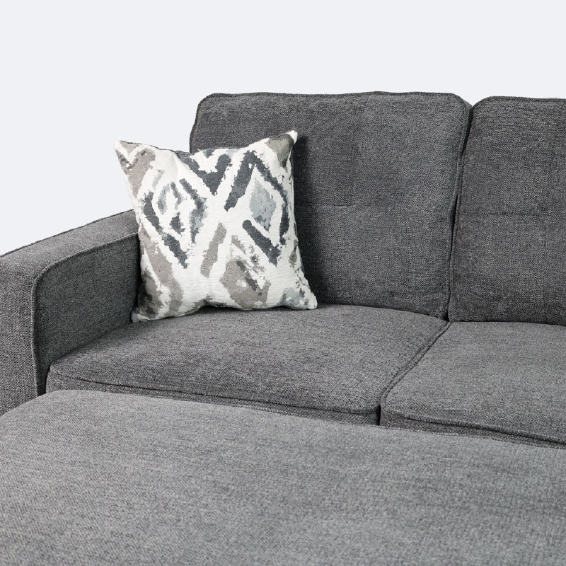 Willow Reversible Sleeper Sectional with Storage Chaise - Grey