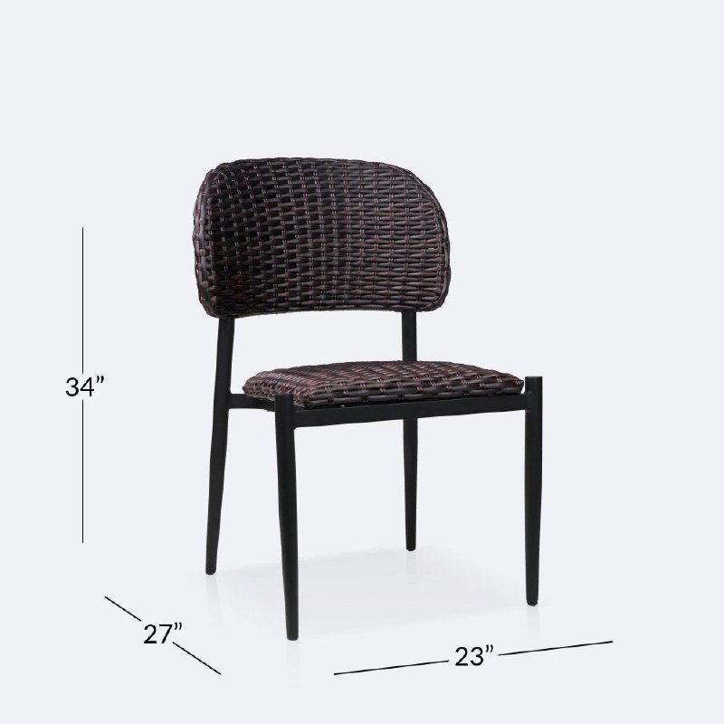 Austin Side Chair - Black/Brown